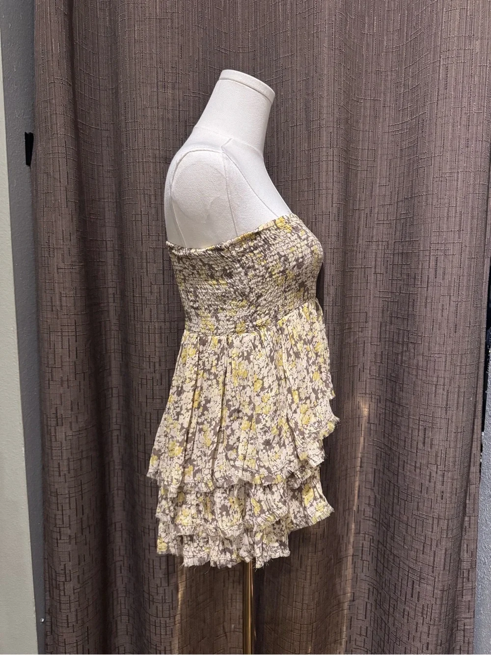 Free People Smocked Floral Tube Top - Size SP